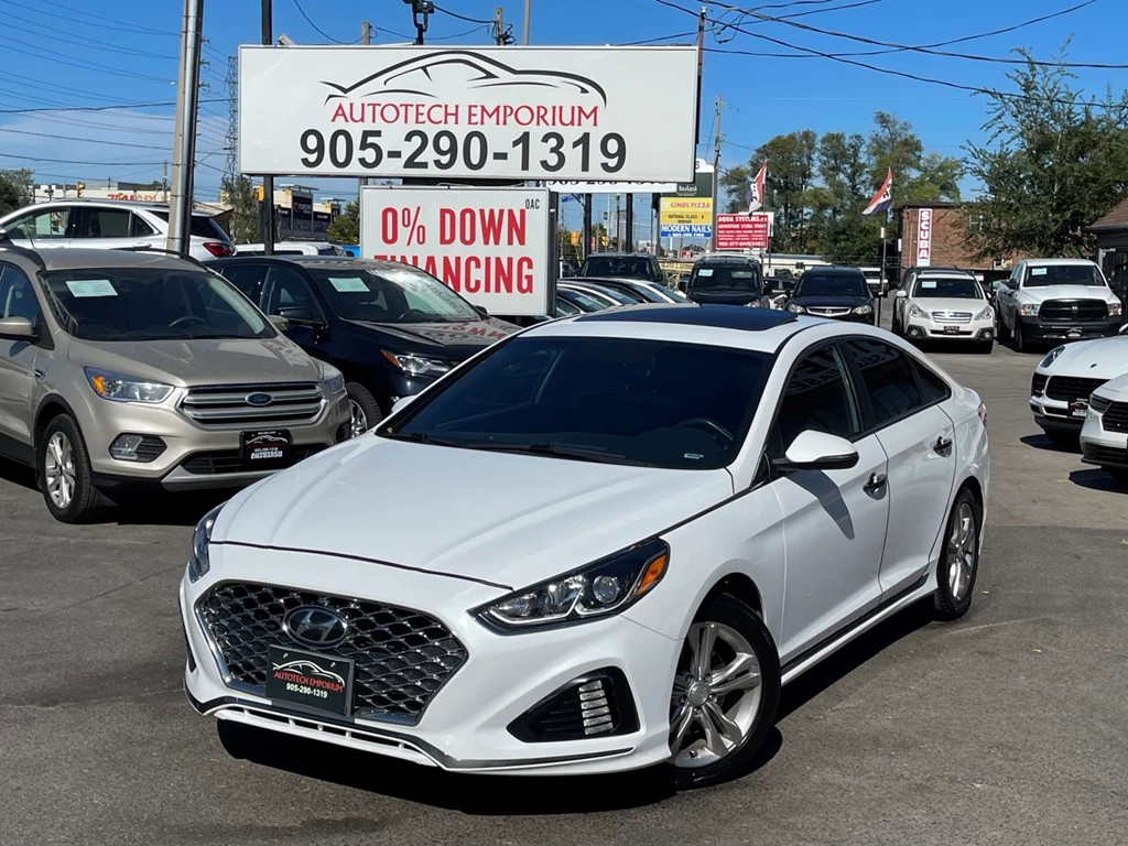 Used 2019 Hyundai SONATA ESSENTIAL SPORT PEARL WHITE I SUNROOF I 