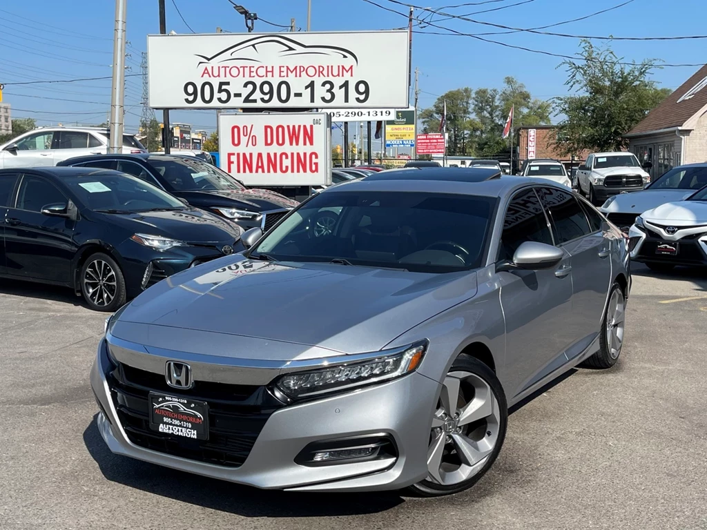 Used 2018 Honda ACCORD TOURING / LEATHER / SUNROOF / HTD STEERING 