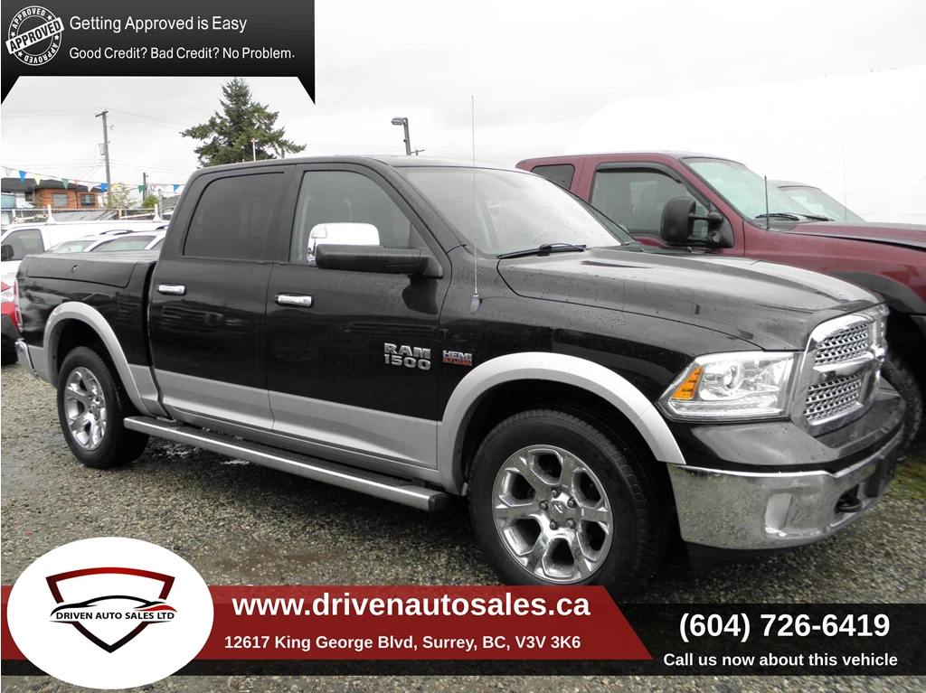 Used 2013 RAM 1500 LARAMIE SUPER CREW CAB NAVIGATION 4X4 LEATHER 
