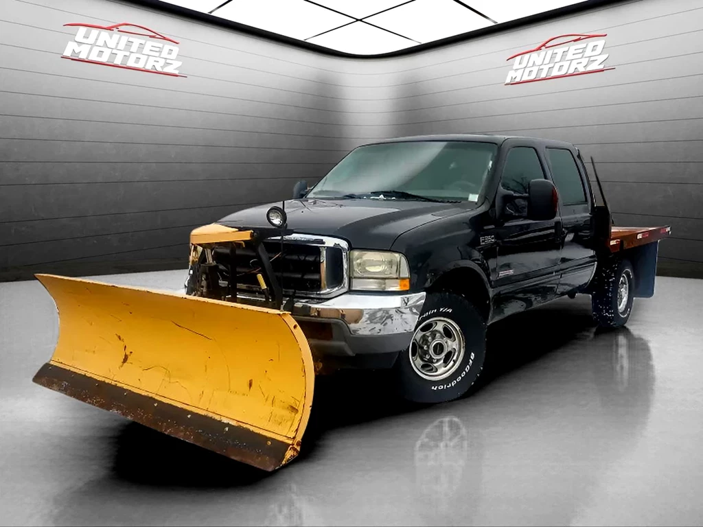 Used 2003 Ford F-350 SUPER DUTY SRW SNOW PLOW FLATBED CREW 