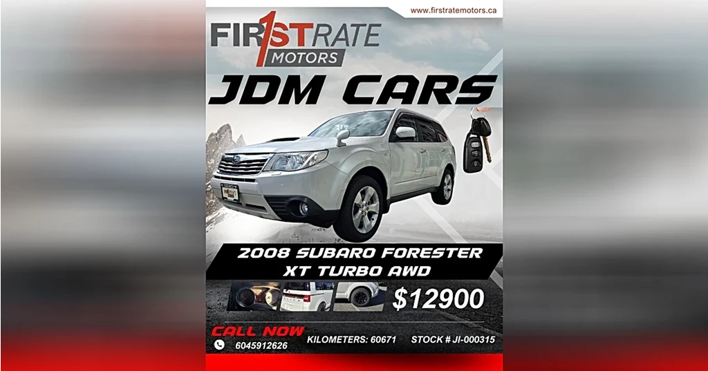 Used 2008 Subaru FORESTER XT TURBO, 60000 KMS, ACCIDENT FREE XT Turbo - All Wheel Drive, Financing Available