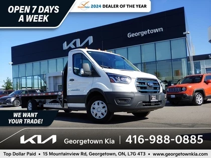 Used 2023 Ford E-TRANSIT CHASSIS T-350 RWD NAV ONLY 1K KM 16FT BED BU CAM