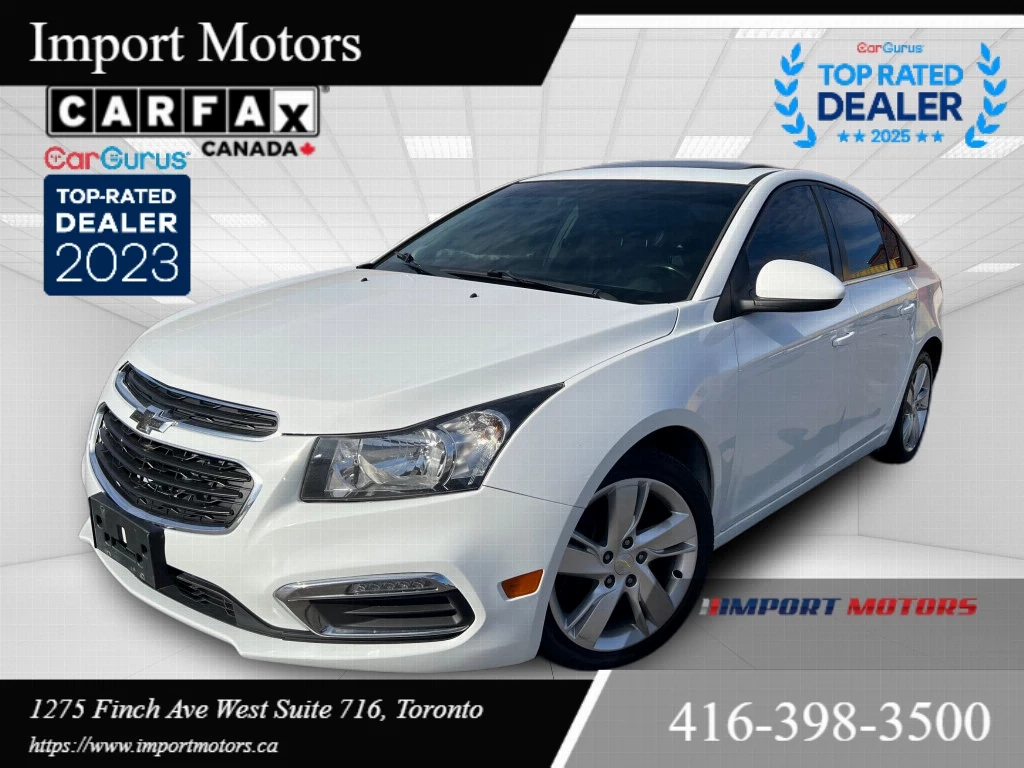 Used 2015 Chevrolet CRUZE LEATHER SUNROOF NAVIGATION BACKUP CAME 