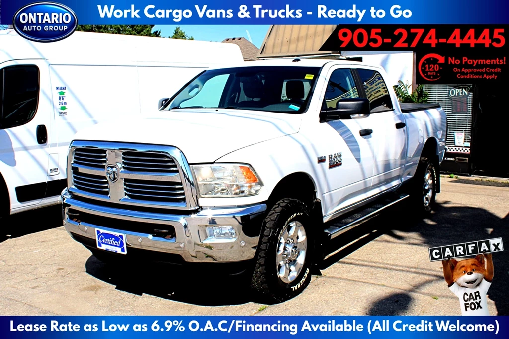 Used 2016 RAM 2500 SLT 4X4 CREW 6.4L, 6.4FT BED, REMOTE ST 