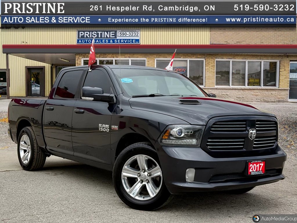Used 2017 RAM 1500 SPORT CREW CAB 4X4 NAVI. REM. START. RE 