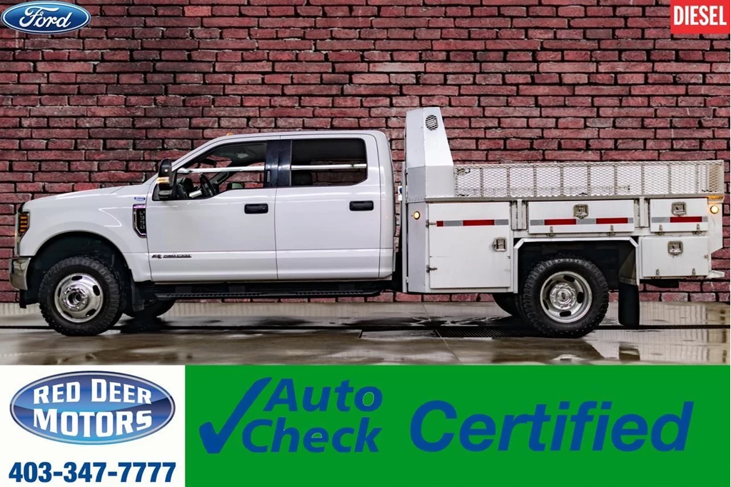 Used 2018 Ford F-350 4X4 CREW CAB XLT DECK DIESEL BCAM 