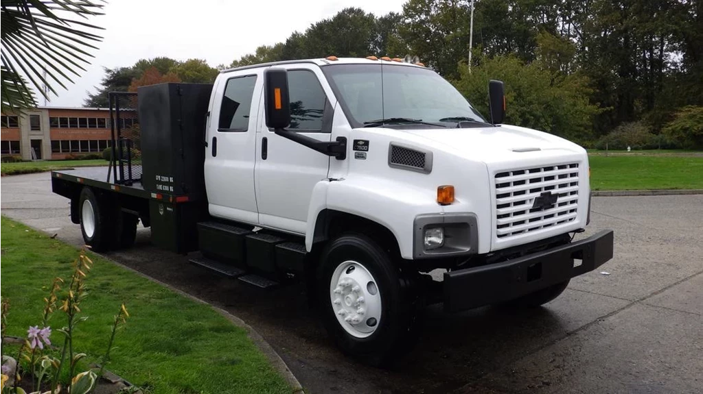 Used 2008 Chevrolet C7500 Flat Deck Diesel with Air Brakes Dually