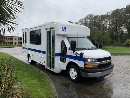 Used 2015 Chevrolet EXPRESS G4500 11 Passenger Wheelchair Accessible Shuttle Bus