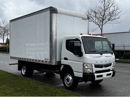 Used 2021 Mitsubishi FUSO FE180 16 Foot Cube Van with Ramp