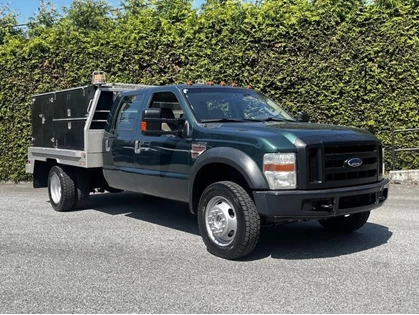 Used 2008 Ford F-550 XL Crew Cab Dually Diesel Service Truck with Water Tank 4WD