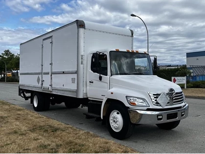 Used 2006 Hino 268 24 Foot Cube Van Power Tailgate Hydraulic Brakes Diesel