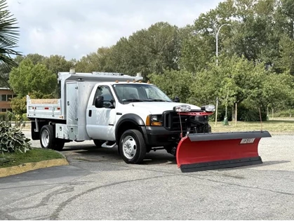 Used 2007 Ford F-450 XL Super Duty Diesel Plow Truck with 8-Foot Dump Box