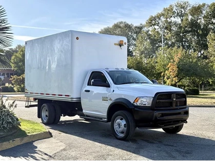 Used 2016 RAM 5500 4X4 Dually 12-Foot Cube Van – Cummins Diesel with Rear Shelving
