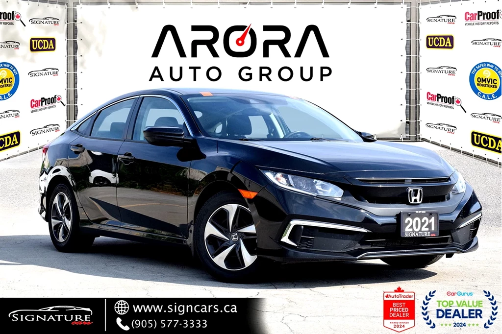 Used 2021 Honda CIVIC LX / NO ACCIDENT / CARPLAY/ REAR CAM 