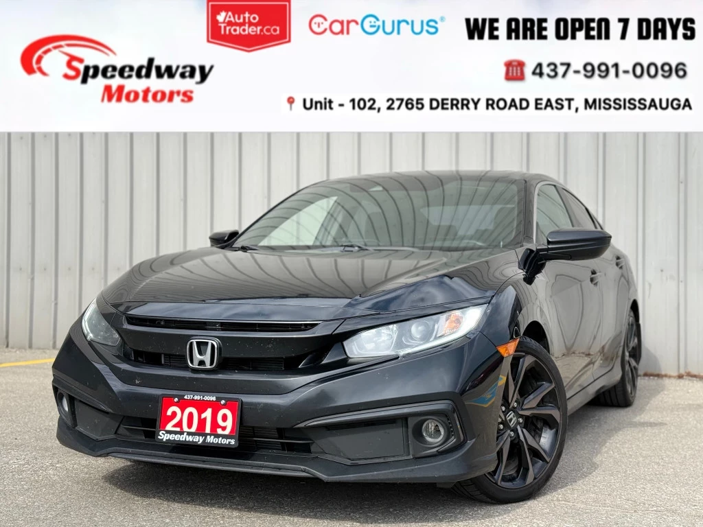 Used 2019 Honda CIVIC SPORT AUTO/ NO ACCIDENT/ ALLOYS/ PUSH 