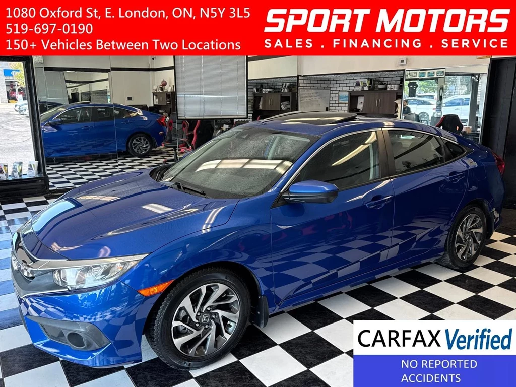 Used 2017 Honda CIVIC EX+Sunroof+Camera+Remote Start+CLEAN CARFAX