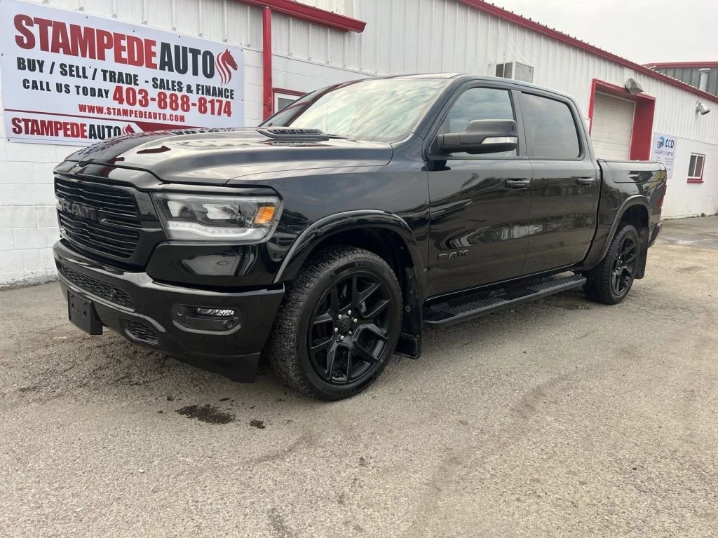 Used 2020 RAM 1500 LARAMIE 4X4 CREW CAB 57 BOX | DIAMOND BLA 